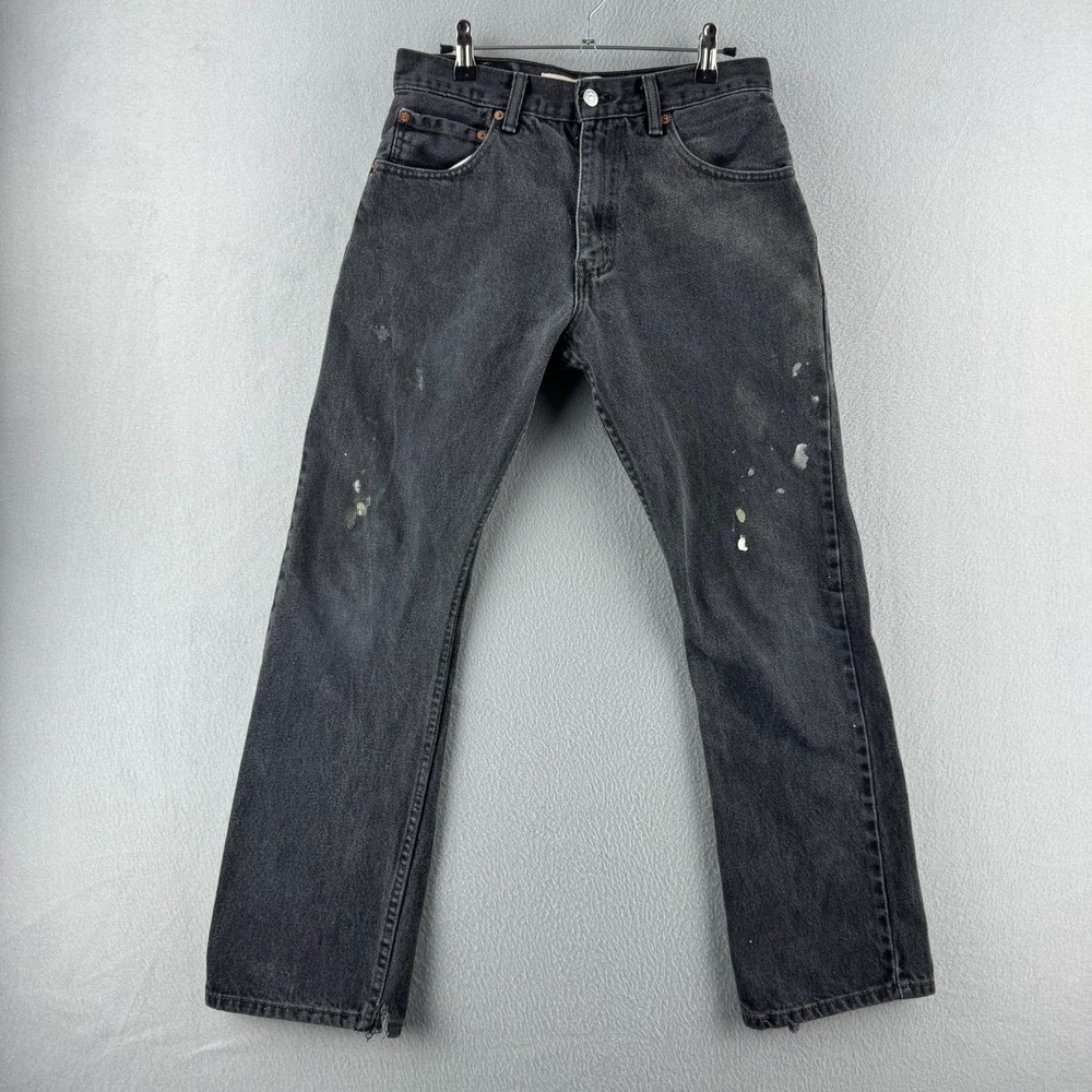 Vintage Levis Jeans Mens 31x30 (Fits 28x29) Black Denim 517 Bootcut Y2K 2000s